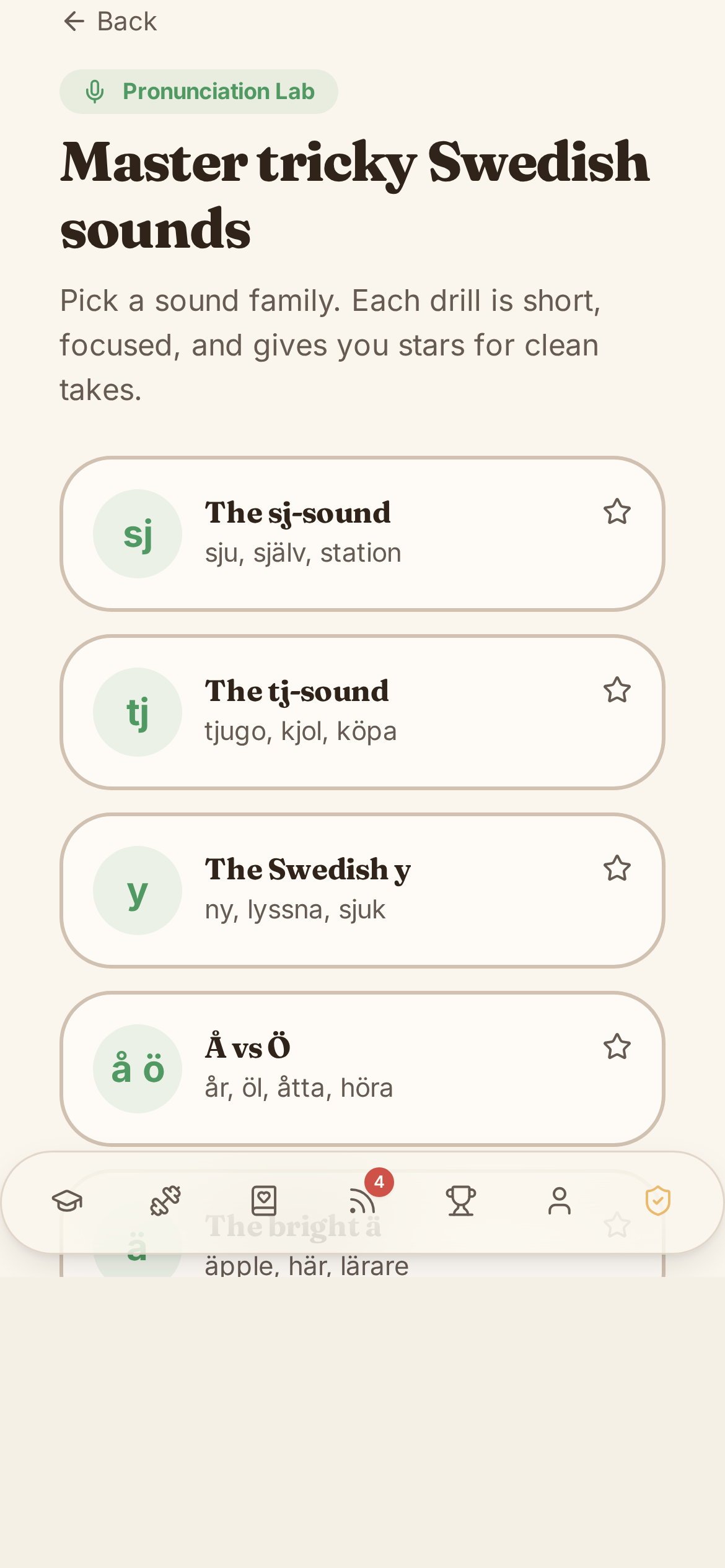 Pronunciation Lab — master tricky Swedish sounds